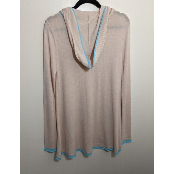 Fresh Produce Women Sweater Tunic Hi-Lo Knit Hooded V-Neck M/L - Picture 4 of 10